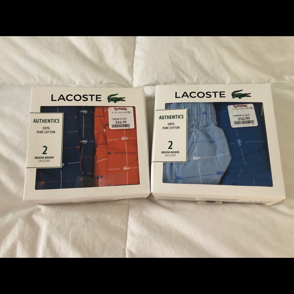 Men’s woven knit Lacoste boxers
